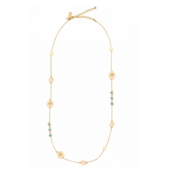 KATE SPADE • Turquoise Spot The Spade Necklace - Picture 3 of 6